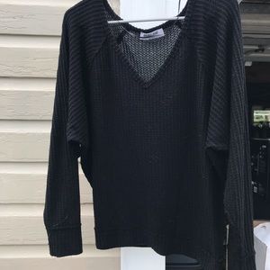 Black double zero sweater